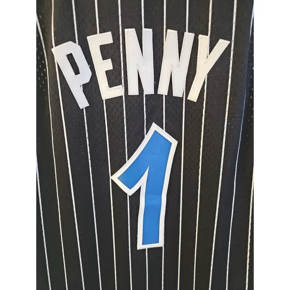 NBA Adidas HWC Orlando Magic Penny Hardaway Jersey #1 Men Size Small Pinstripes